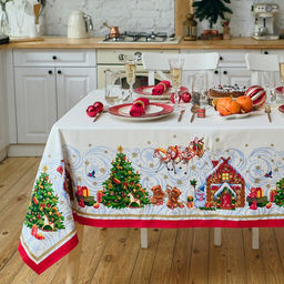 Скатерть новогодняя «Этель. Новогодняя сказка»,150×180 см ±3 см с ГМВО, 100% хлопок