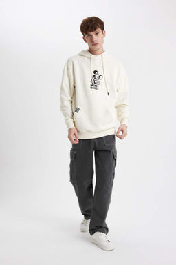 Толстовка оверсайз с капюшоном Disney Mickey & Minnie - Defacto фото 6