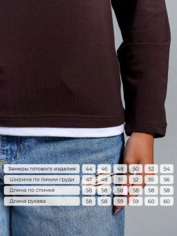 Женская одежда Рига(шоколад) лонгслив купить от 620  оптом от производителя в Иваново