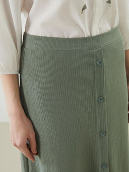 Beli Lastikli Dokulu A Kesim Kad?n Etek