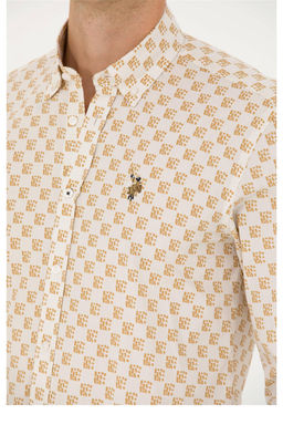 U. S. Polo Assn / Мужская рубашка с длинным рукавом Stone - U.s. polo assn фото 7