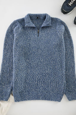 Trendyolmilla Man Antrasit Casual Unisex Regular Fit Yar?m Bal?kc? Yaka K?rc?ll? Triko Kazak TMNAW25KZ00019  фото 4