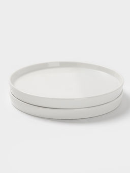 Тарелки Magistro White Snow, набор 2 шт., d=16.5 см, фарфор, белые
