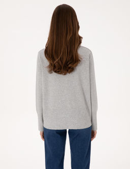 Gri Melanj Regular Fit Kazak - Pierre cardin фото 5
