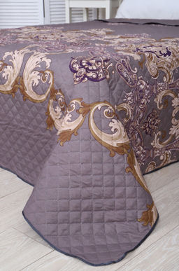 Покрывало-плед двухстороннее стеганое из полиэфирной ткани Полисатин Премиум 240Х212 N-Collection  фото 2