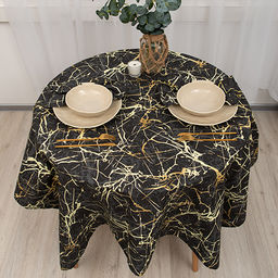 Скатерть декоративная Радушная хозяйка (Традиция) 145х145, рогожка, 100 % хлопок, Мрамор 145х145  фото 5