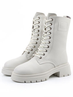 04-PAX86-2Z MILK WHITE Ботинки зимние женские (натуральная кожа, 100% шерсть)