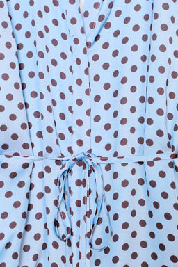 POLKA DOT SATIN SHIRT WITH BELT - Zara фото 14