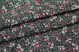 Импорт. хлопок Агапия цв.черный, ш.1.45м, хлопок-100%, 100гр/м.кв - Купава фото 6