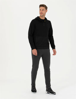 Siyah Regular Fit Kap__onlu Sweatshirt - Pierre cardin фото 5