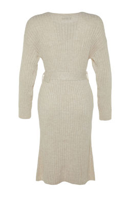 TRENDYOLMILLA Antrasit Mini Triko Kemerli Elbise TWOAW23EL00444 фото 12