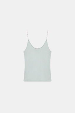 TOP RIB ABALORIOS / Gris perla - Zara фото 6