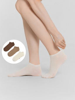 Женские носки короткие в наборе, 3 пары