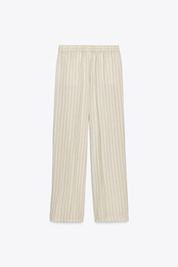 STRIPED STRAIGHT-LEG TROUSERS - Zara фото 5