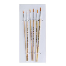 Набор кистей для рисования, нейлон, 6 штук: №1, 2, 3, 4, 5, 6, круглые, деревянная ручка, международный размер