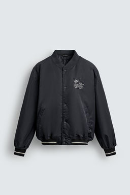 CONTRAST EMBROIDERY BOMBER JACKET - Zara фото 8