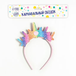 Ободок для волос карнавальный «Корона», цветная