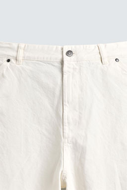 PANTAL?N CARPINTERO RELAXED FIT / Blanco roto - Zara фото 9