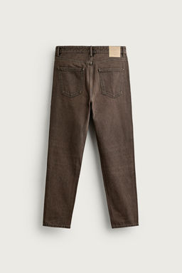 JEANS SLIM CROPPED FIT / Marr?n - Zara фото 7