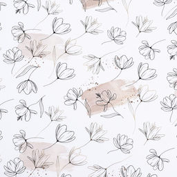 Цена за 10 шт. Бумага упаковочная, глянцевая  Цветочный нюд, 40?60 см