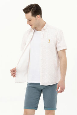 Мужская рубашка Camel с коротким рукавом - U.s. polo assn фото 8