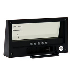 Часы - будильник электронные, настольные, термометр, календарь, гигрометр, 13.3×7.4 см, чёрные