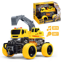 Машина "ТехноЛидер" 1:16 (свет, звук) в коробке (цвет желтый)