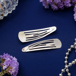 Цена за 24 шт. Основа для заколки, 4.5 см, серебро