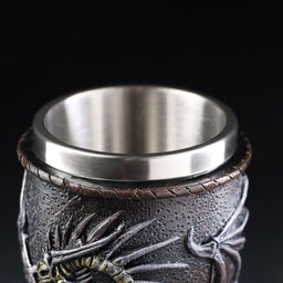 Бокал средневековый «Свирепый дракон», 200 мл, нержавеющая сталь, чёрный