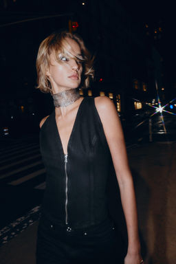 Z1975 COATED DENIM WAISTCOAT - Zara фото 3