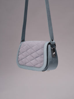 Сумка замшевая на плечо Deboro 30791 голубая вода