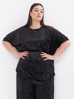 Бархатный костюм KO42911BLK01