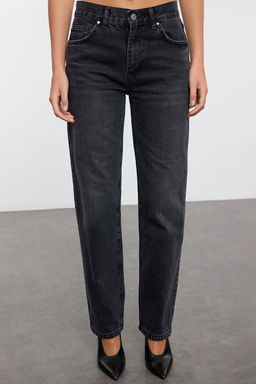 Siyah Normal Bel Straight Jeans TWOAW25JE00088 - Trendyolmilla фото 3