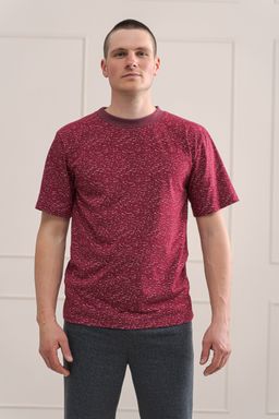 Футболка мужская из плотной кулирки Березка бордо - Амадэль фото 2