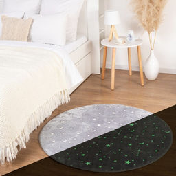 Ковёр детский светящийся Этель Небосвод, d=120 см, 450 гр/м2