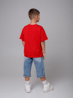 Футболка базовая, цвет Красный, кулирка х/б100% - 5+ фото 2