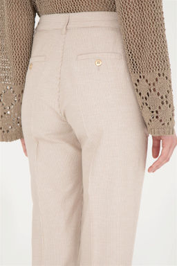 Женские брюки песочного цвета из парусины - U.s. polo assn фото 7