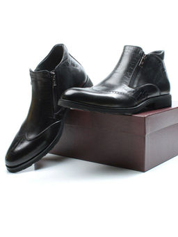 01-H9001-B76-SW3 BLACK Ботинки демисезонные мужские (натуральная кожа) - Фабричный китай фото 13