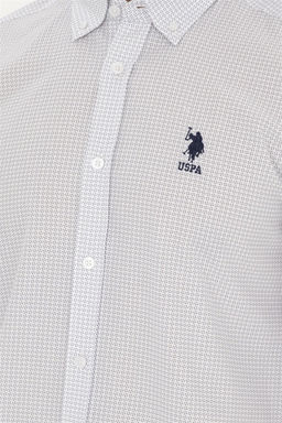 Мужская темно-синяя рубашка с длинным рукавом - U.s. polo assn фото 7