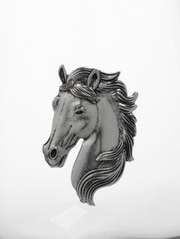 Стакан для виски, 12 см, 500 мл, стекло/металл, серебристый, Голова коня, Horse - Anna lafarg фото 4
