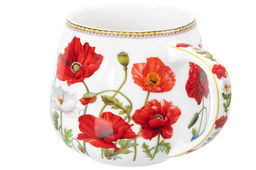 Кружка 400 мл 13*10*8,5 см Маки бочонок, NEW BONE CHINA - Elan gallery фото 4