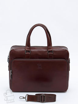 Портфель мужской кожаный 68001 brown Fuzhiniao