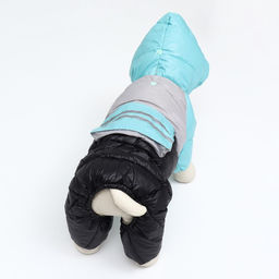 Комбинезон Анорак светоотражающий, размер 10 (ДС 25, ОГ 34, ОШ 24 см), чёрно-голубой - Simaland фото 5