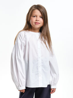 Нарядная блузка в школу UD 7980 голубой - Mini maxi фото 8