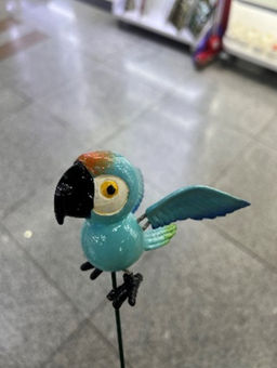 Фигура на спице "Тропический попугай" 13*8*60 см