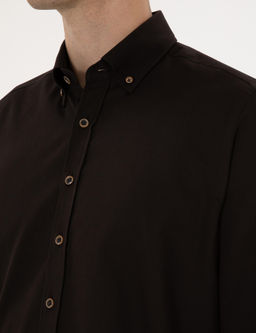 Koyu Kahverengi Regular Fit Uzun Kollu G_mlek - Pierre cardin фото 7