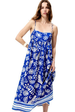 Vestido midi con tirantes de lazo - H&m фото 3