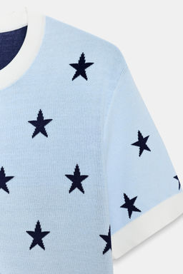 CHAQUETA PUNTO ESTRELLAS / Azul - Zara фото 7
