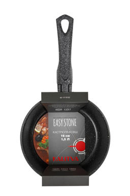 Кастрюля (ковш) 1,5 л., 160 мм, 1 руч., б/кр, а/п. Easy Stone. Алюминий марки А5 6116152