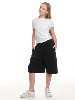 Футболка для девочки скимс для школы с коротким рукавом 22-7694 черный - Mini maxi фото 17